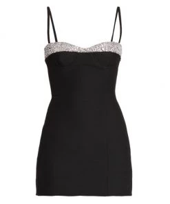Valentino Crystal-Embroidered Body-Con Minidress