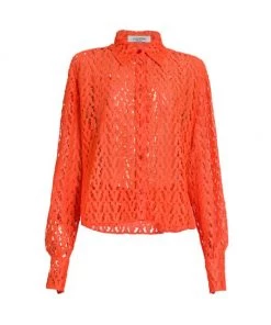 Valentino Openwork Monogram Shirt