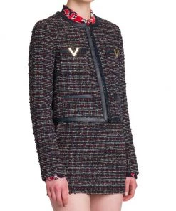 Valentino Cropped Tweed Zip-Up Jacket -Valentino And AERIN unnamed file 45