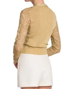 Valentino Glittery Floral Lace Cardigan -Valentino And AERIN unnamed file 455