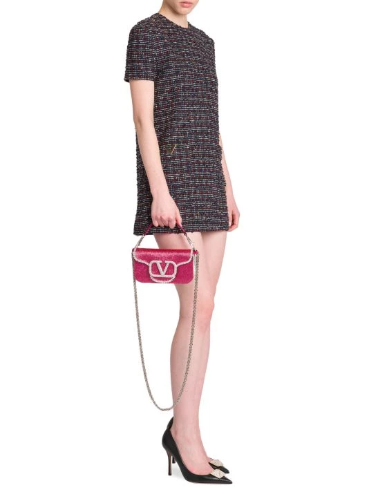Valentino Logo-Embellished Tweed Minidress 4 Valentino Logo-Embellished Tweed Minidress - Image 2