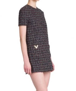 Valentino Logo-Embellished Tweed Minidress 11 Valentino Logo-Embellished Tweed Minidress -Valentino And AERIN unnamed file 460