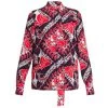 Valentino Crepe De Chine Tie-Neck & Logo Blouse -Valentino And AERIN unnamed file 463