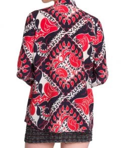 Valentino Crepe De Chine Tie-Neck & Logo Blouse -Valentino And AERIN unnamed file 467