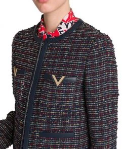 Valentino Cropped Tweed Zip-Up Jacket -Valentino And AERIN unnamed file 47