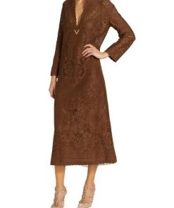 Valentino Floral Stitch Midi-Dress -Valentino And AERIN unnamed file 478