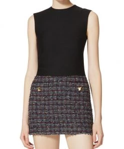 Valentino Sleeveless Mixed-Media Minidress -Valentino And AERIN unnamed file 484