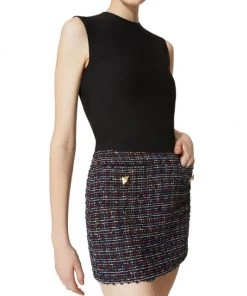 Valentino Sleeveless Mixed-Media Minidress -Valentino And AERIN unnamed file 486