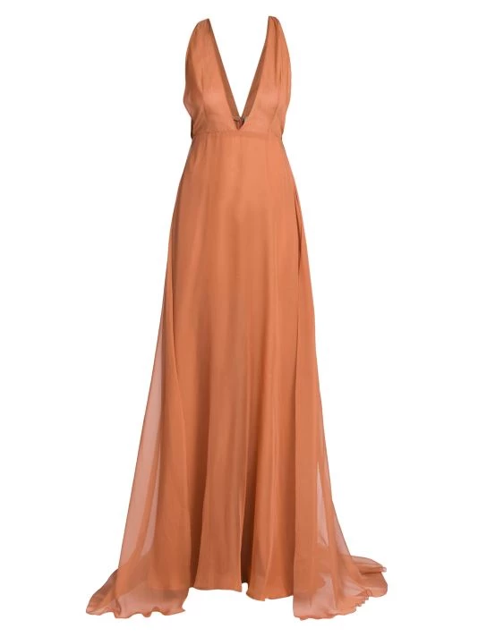 Valentino Sleeveless Cape-Back Gown 3 Valentino Sleeveless Cape-Back Gown