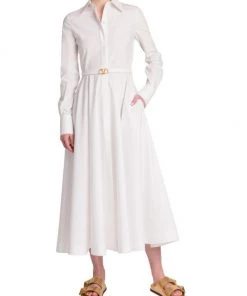 Valentino Belted Logo-Embellished Shirtdress 10 Valentino Belted Logo-Embellished Shirtdress -Valentino And AERIN unnamed file 50