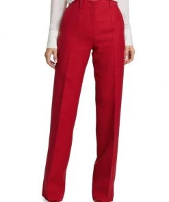 Valentino Crepe Flat-Front Trousers -Valentino And AERIN unnamed file 511