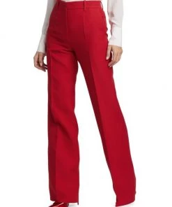Valentino Crepe Flat-Front Trousers -Valentino And AERIN unnamed file 512