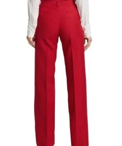 Valentino Crepe Flat-Front Trousers -Valentino And AERIN unnamed file 513