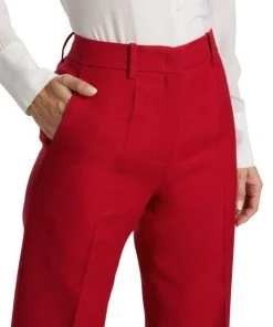 Valentino Crepe Flat-Front Trousers -Valentino And AERIN unnamed file 514