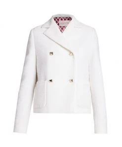 Valentino Double-Breasted Tweed Blazer