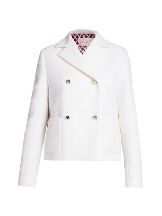 Valentino Double-Breasted Tweed Blazer 3 Valentino Double-Breasted Tweed Blazer