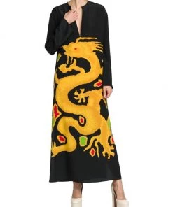 Valentino Dragon Silk Maxi Dress -Valentino And AERIN unnamed file 524