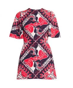 Valentino Crepe De Chine Logo Minidress
