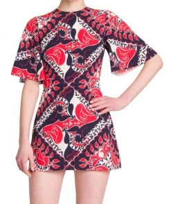 Valentino Crepe De Chine Logo Minidress -Valentino And AERIN unnamed file 536