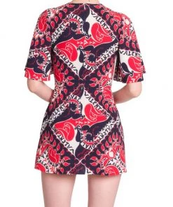 Valentino Crepe De Chine Logo Minidress -Valentino And AERIN unnamed file 538