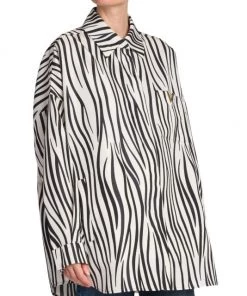 Valentino Zebra-Stripe Oversized Shirt -Valentino And AERIN unnamed file 543