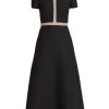 Valentino Flared Bead-Embroidered Midi-Dress -Valentino And AERIN unnamed file 553