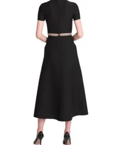 Valentino Flared Bead-Embroidered Midi-Dress -Valentino And AERIN unnamed file 557