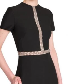 Valentino Flared Bead-Embroidered Midi-Dress -Valentino And AERIN unnamed file 558