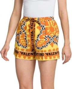 Valentino Logo-Print Silk Shorts 11 Valentino Logo-Print Silk Shorts -Valentino And AERIN unnamed file 564