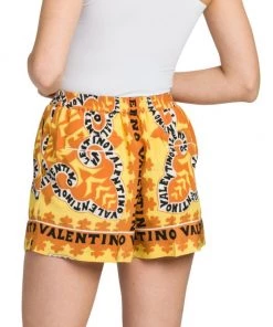 Valentino Logo-Print Silk Shorts 12 Valentino Logo-Print Silk Shorts -Valentino And AERIN unnamed file 565