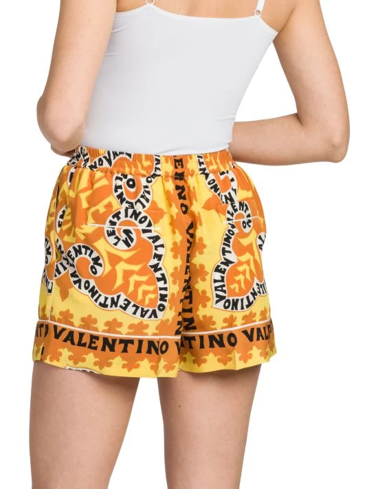 Valentino Logo-Print Silk Shorts 7 Valentino Logo-Print Silk Shorts - Image 5