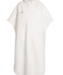 Valentino Logo-Embellished Hooded Zip-Up Cape