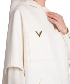 Valentino Logo-Embellished Hooded Zip-Up Cape -Valentino And AERIN unnamed file 572