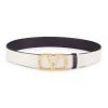 Valentino Reversible VLogo Leather Belt Light Ivory -Valentino And AERIN unnamed file 573