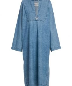 Valentino Oversized Denim Midi-Dress