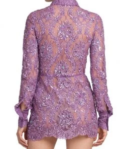 Valentino Embellished Lace Mini Shirtdress 12 Valentino Embellished Lace Mini Shirtdress -Valentino And AERIN unnamed file 599