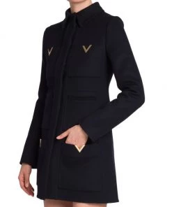 Valentino Logo-Embellished Virgin Wool Coat -Valentino And AERIN unnamed file 604