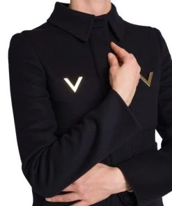 Valentino Logo-Embellished Virgin Wool Coat -Valentino And AERIN unnamed file 606