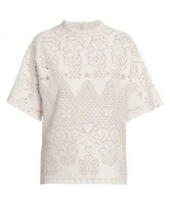 Valentino Openwork Pattern Top