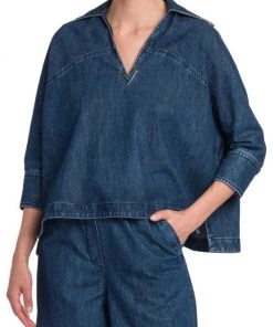 Valentino Camicia Denim Top -Valentino And AERIN unnamed file 61