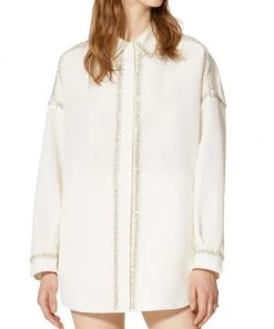 Valentino Oversized Bead-Embroidered Shirt -Valentino And AERIN unnamed file 615