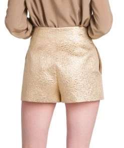 Valentino Logo Chain-Embellished Metallic Shorts -Valentino And AERIN unnamed file 622