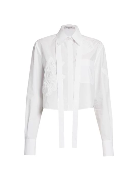 Valentino Embroidered Poplin Butterfly Shirt 3 Valentino Embroidered Poplin Butterfly Shirt
