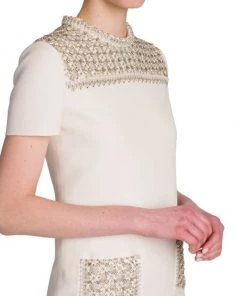Valentino Short-Sleeve Bead-Embellished Minidress -Valentino And AERIN unnamed file 642