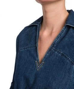 Valentino Camicia Denim Top -Valentino And AERIN unnamed file 65