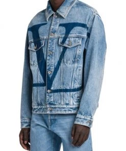 Valentino Over-Exploded Logo Denim Jacket For Men -Valentino And AERIN unnamed file 670
