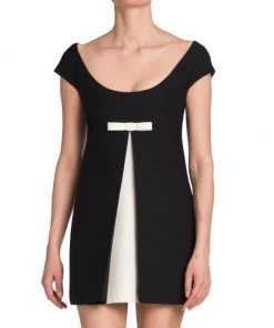 Valentino Bow-Embellished Crepe Couture Minidress -Valentino And AERIN unnamed file 675