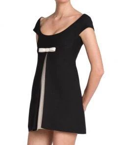 Valentino Bow-Embellished Crepe Couture Minidress -Valentino And AERIN unnamed file 676