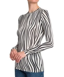 Valentino Long-Sleeve Zebra-Print Top -Valentino And AERIN unnamed file 682