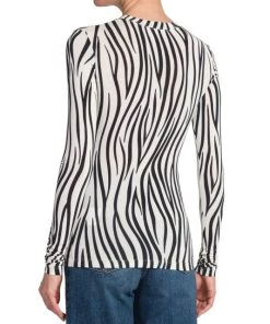 Valentino Long-Sleeve Zebra-Print Top -Valentino And AERIN unnamed file 683